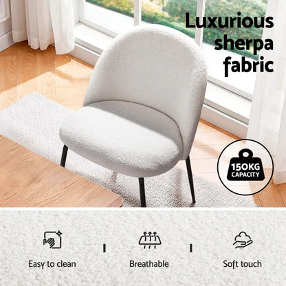 1 Artiss Dining Table and 4 Chairs Set Marble White - Mekamart Australia