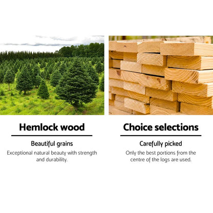 Gardeon 5PC Adirondack Outdoor Table and Chairs Wooden Sun Lounge Patio Furniture White - Mekamart Australia