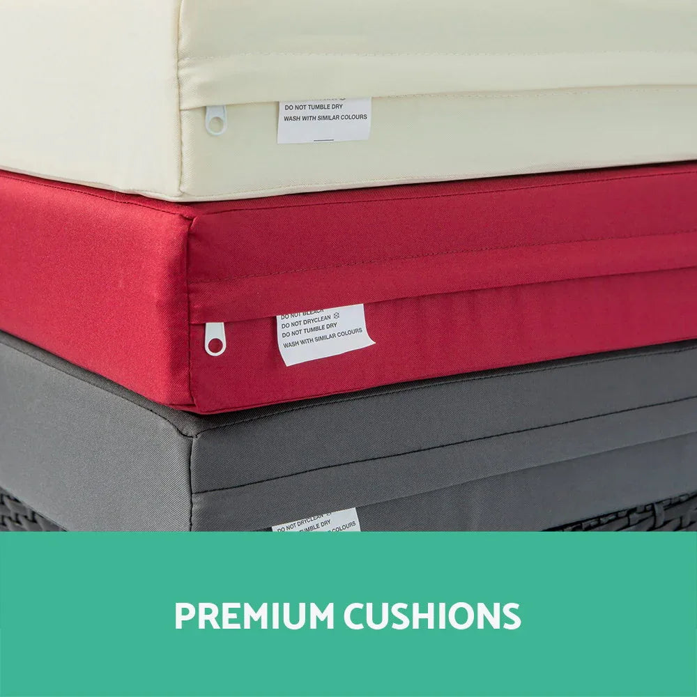 Gardeon Outdoor Dining Set 13 Piece Wicker Table Chairs Setting Black - Mekamart Australia