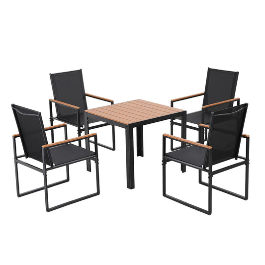Gardeon 5PCS Outdoor Dining Set Table and Chairs Patio Garden Furniture Bistro Set