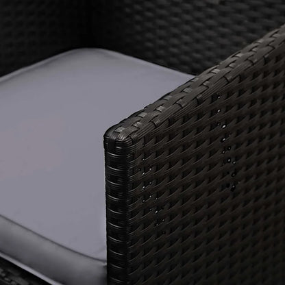 Gardeon Outdoor Dining Set 5 Piece Wicker Table Chairs Setting Black - Mekamart Australia