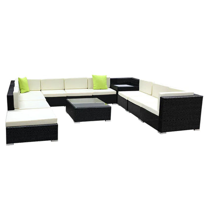 Gardeon 12PC Outdoor Furniture Sofa Set Wicker Garden Patio Lounge - Mekamart Australia