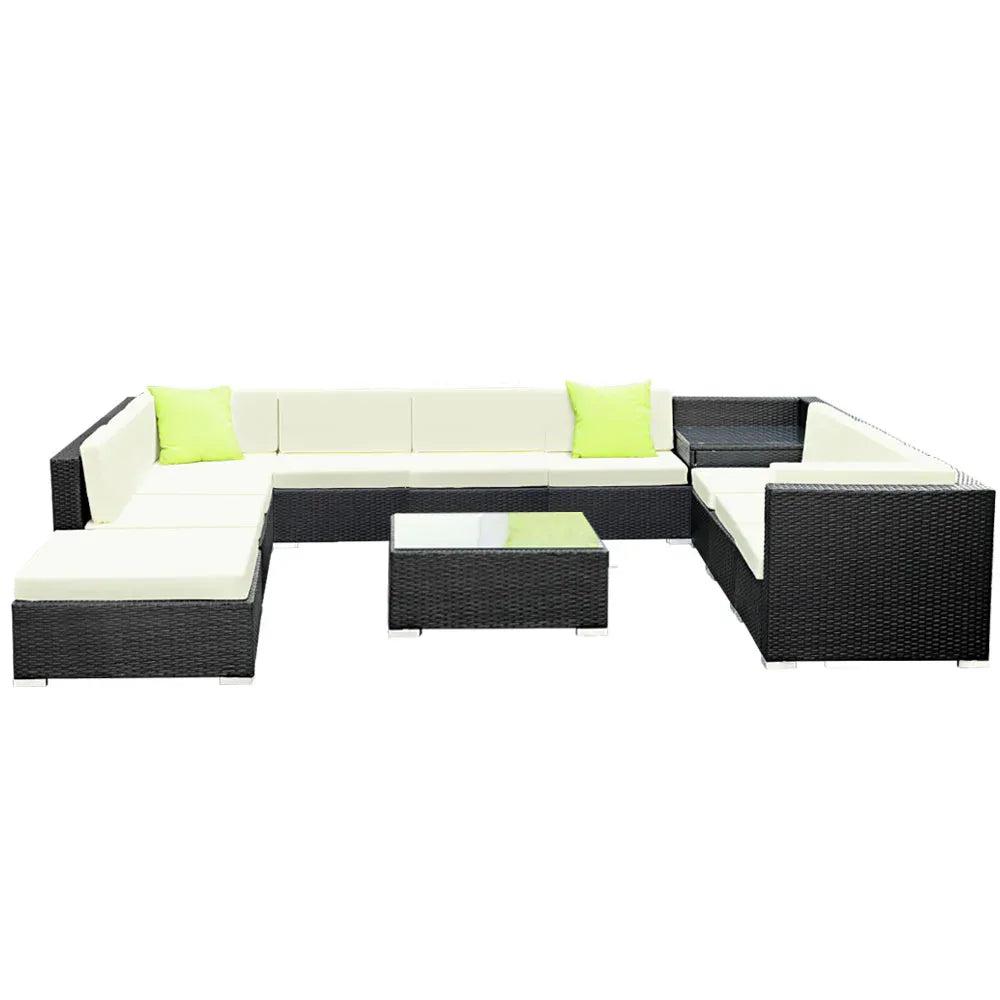 Gardeon 12PC Outdoor Furniture Sofa Set Wicker Garden Patio Lounge - Mekamart Australia
