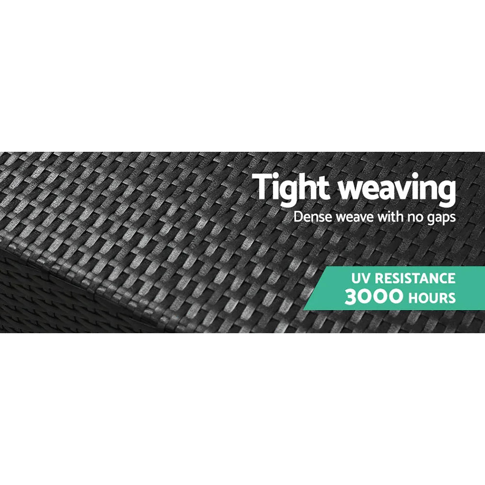 2PC Gardeon Outdoor Furniture Sofa Set Wicker Rattan Garden Lounge Chair Setting - Mekamart Australia