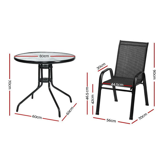 Gardeon Outdoor Dining Set Table and Chairs Patio Garden Furniture Bistro Set - Mekamart Australia