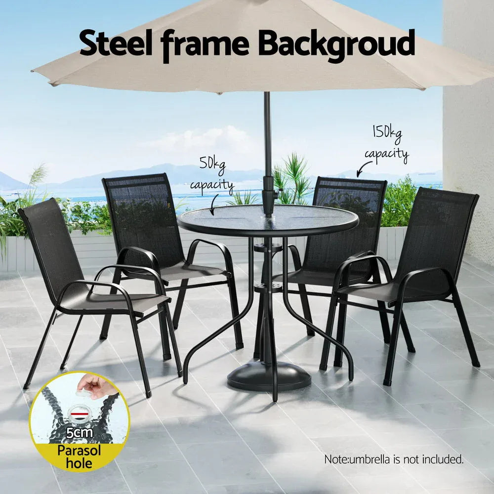 Gardeon Outdoor Dining Set Table and Chairs Patio Garden Furniture Bistro Set - Mekamart Australia