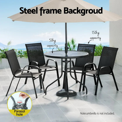 Gardeon Outdoor Dining Set Table and Chairs Patio Garden Furniture Bistro Set - Mekamart Australia