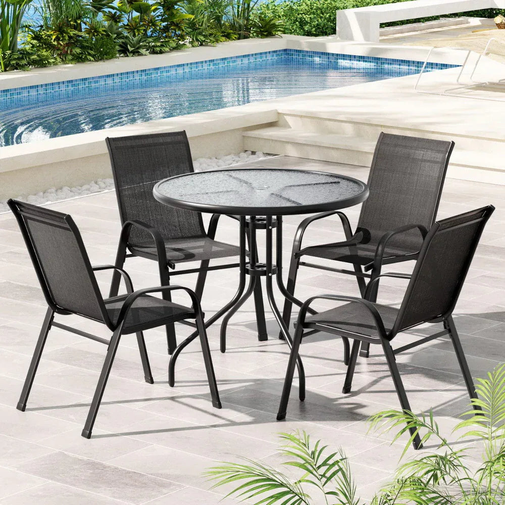 Gardeon Outdoor Dining Set Table and Chairs Patio Garden Furniture Bistro Set - Mekamart Australia