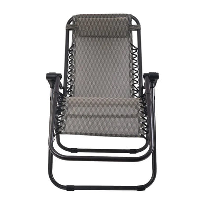 Gardeon Zero Gravity Chair Folding Outdoor Recliner Adjustable Sun Lounge Camping Grey - Mekamart Australia