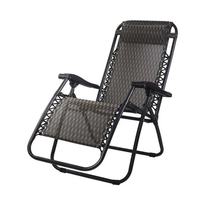 Gardeon Zero Gravity Chair Folding Outdoor Recliner Adjustable Sun Lounge Camping Grey - Mekamart Australia