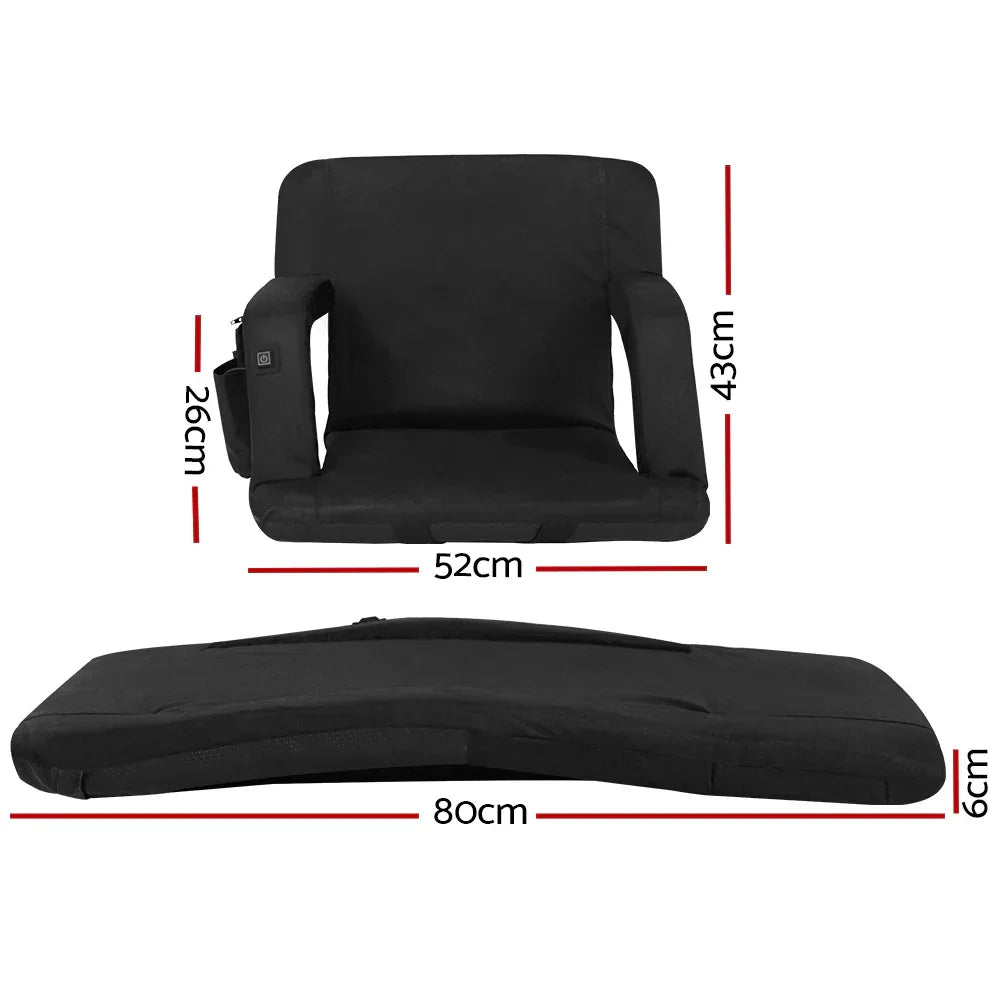 Artiss Lounge Sofa Bed With Armrest Heated Floor Recliner Futon Couch Folding Chair Cushion - Mekamart Australia