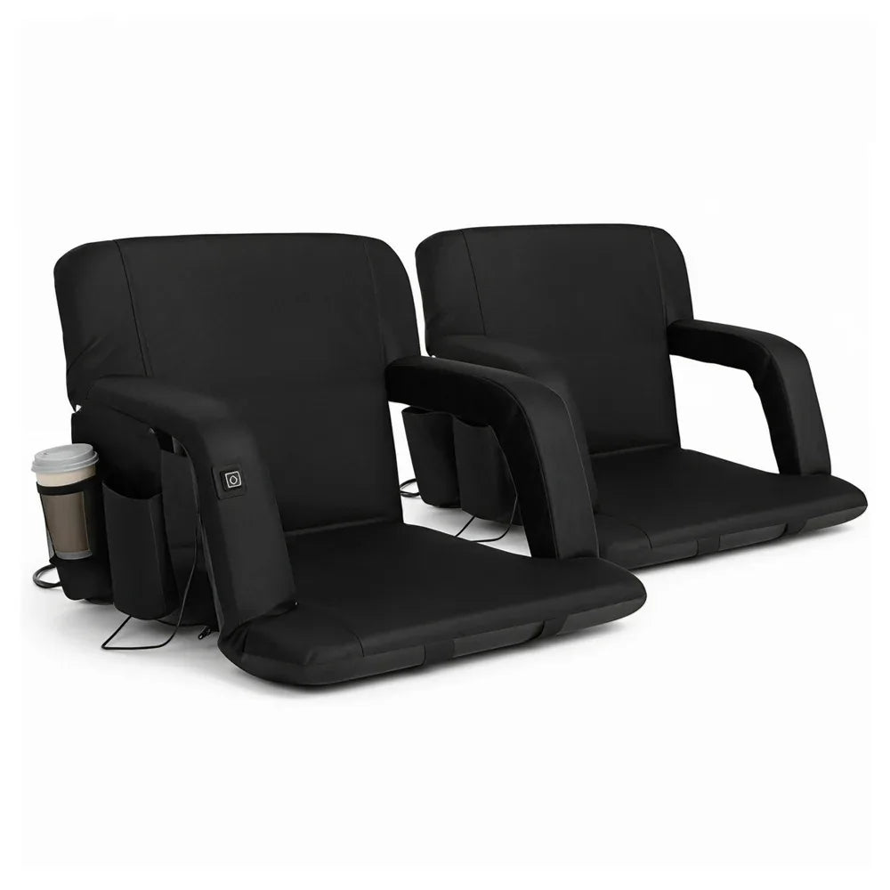 Artiss 2X Floor Lounge Sofa Bed With Armrest Heated Cushion - Mekamart Australia