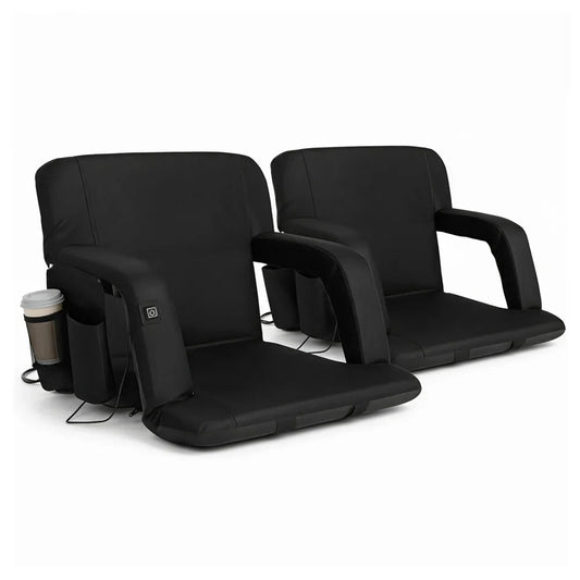 Artiss 2X Floor Lounge Sofa Bed With Armrest Heated Cushion - Mekamart Australia