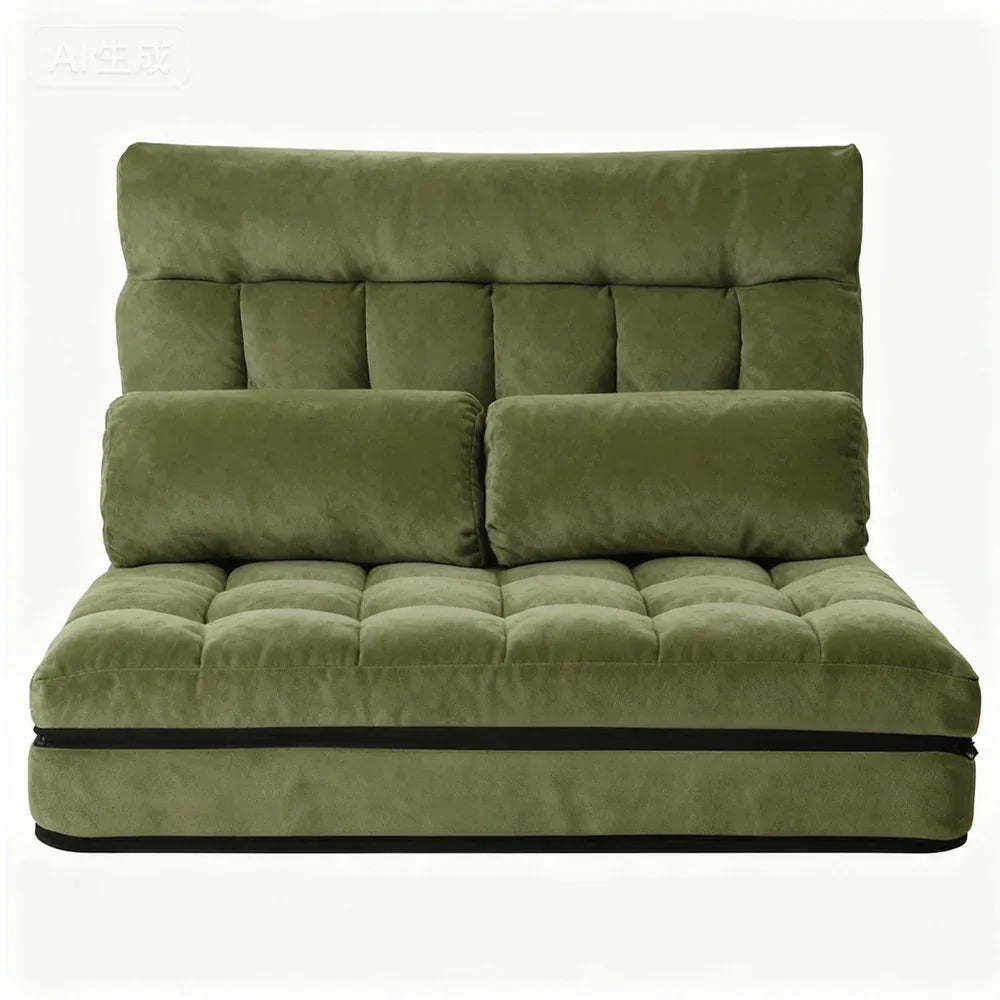 ArtissLounge Sofa Bed 2 seater Green Fabric - Mekamart Australia