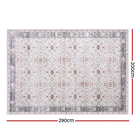 Artiss Washable Floor Rug 200x290cm Large Area Rug Modern Living Room Carpet