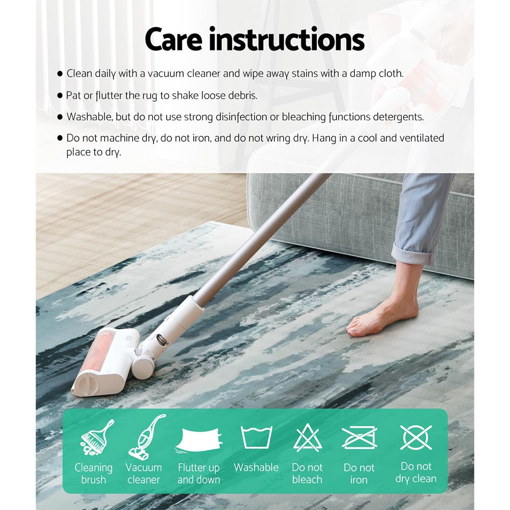 Artiss Rug 160x230cm Area Rug Washable Mat Large Carpet Soft Short Pile Poca