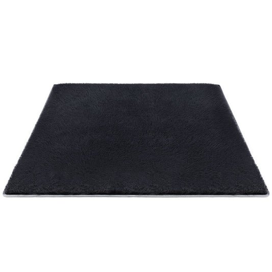Artiss Floor Rug 160x230cm Plush Area Shaggy Rug Living Room Bedroom Carpet Black