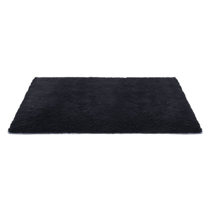 Artiss Floor Rug 160x230cm Plush Area Shaggy Rug Living Room Bedroom Carpet Black
