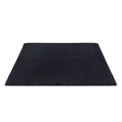 Artiss Floor Rug 200x230cm Plush Area Shaggy Rug Living Room Bedroom Carpet Black