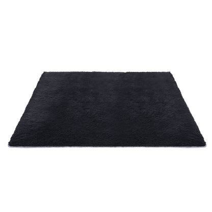 Artiss Floor Rug 200x290cm Plush Area Shaggy Rug Living Room Bedroom Carpet Black