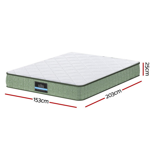 Giselle 25cm Memory Foam Mattress Dual Layer Zipper Cover Cool Charcoal Foam Mattresses Queen