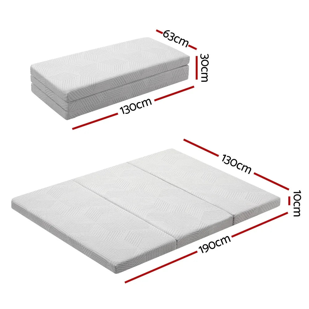 3-Foldable Mattress Giselle Folding Foam Double - Mekamart Australia