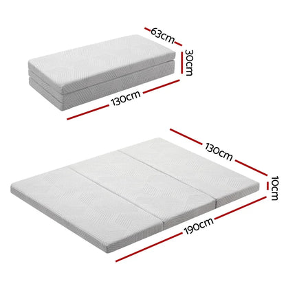 3-Foldable Mattress Giselle Folding Foam Double - Mekamart Australia