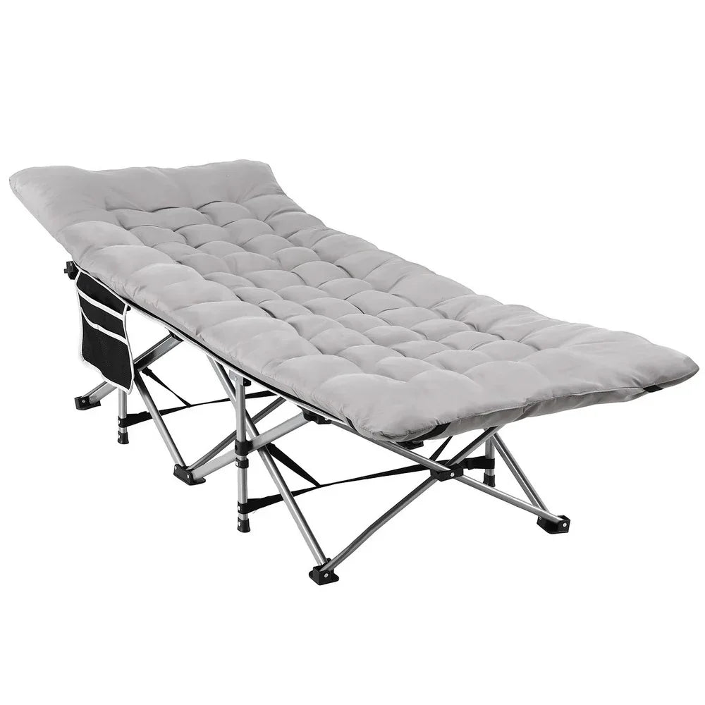 Artiss Folding Bed With Mattress Heavy Duty Grey 185CM - Mekamart Australia