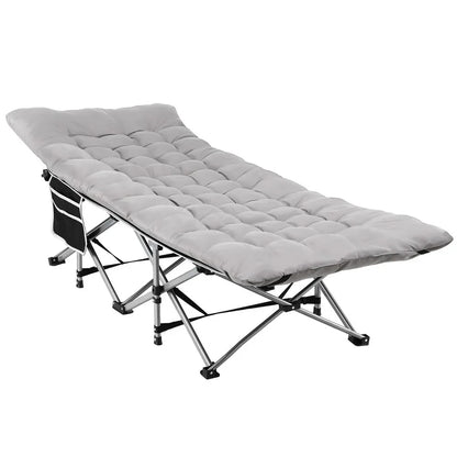 Artiss Folding Bed With Mattress Heavy Duty Grey 185CM - Mekamart Australia