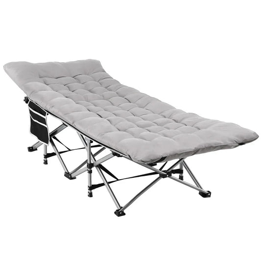 Artiss Folding Bed With Mattress Heavy Duty Grey 185CM - Mekamart Australia