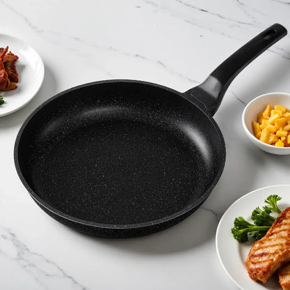 5-Star Chef Non Stick Frying Pan Cast Aluminium Steak Skillet BBQ Cookware 30cm - Mekamart Australia