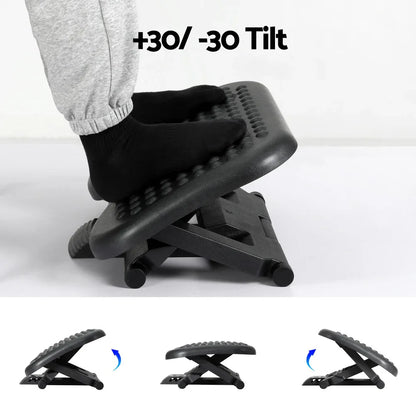 Artiss Foot Rest Stool Office Under Desk Angle Adjustable Footrest Massage Black - Mekamart Australia