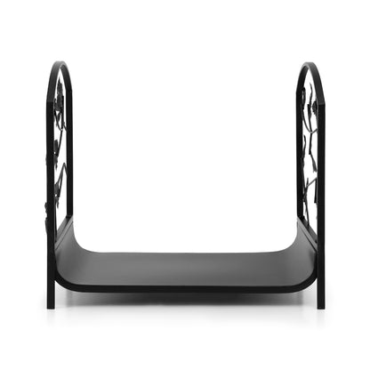 Gardeon Firewood Rack 48cm Wood Rack Firewood Storage Indoor Outdoor Black