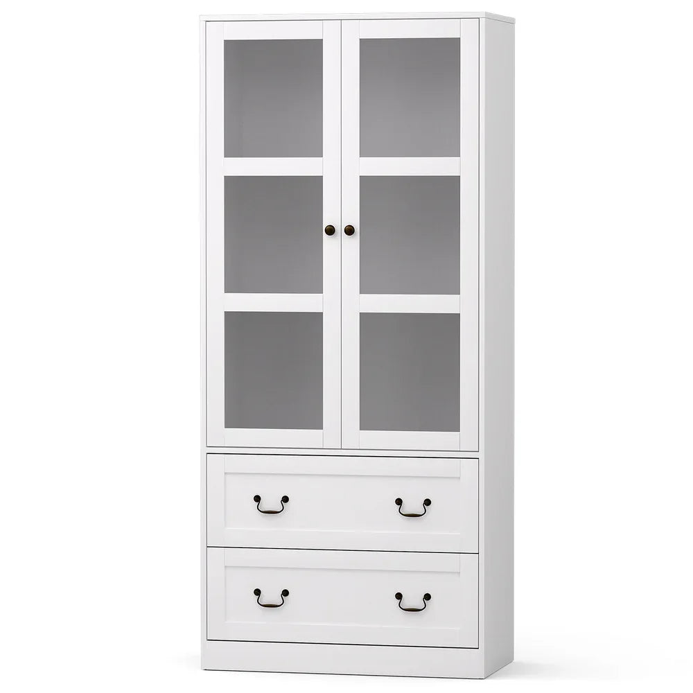 Artiss Buffet Sideboard 180cm Hutch Storage Cabinet Kitchen Drawer Door White - Mekamart Australia