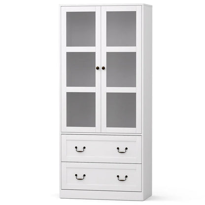 Artiss Buffet Sideboard 180cm Hutch Storage Cabinet Kitchen Drawer Door White - Mekamart Australia