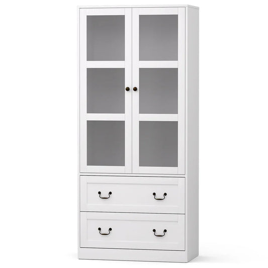 Artiss Buffet Sideboard 180cm Hutch Storage Cabinet Kitchen Drawer Door White - Mekamart Australia