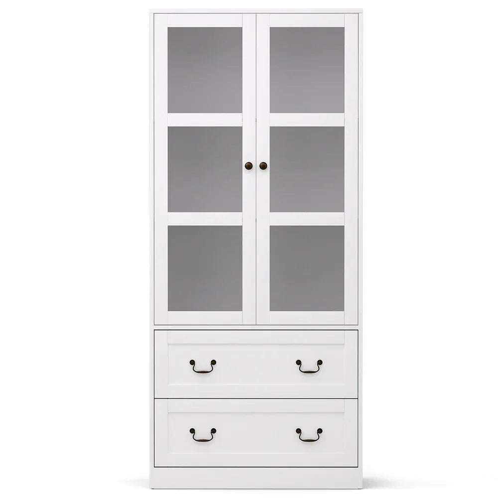 Artiss Buffet Sideboard 180cm Hutch Storage Cabinet Kitchen Drawer Door White - Mekamart Australia