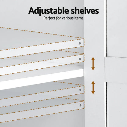 Artiss Buffet Sideboard 180cm Hutch Storage Cabinet Kitchen Drawer Door White - Mekamart Australia