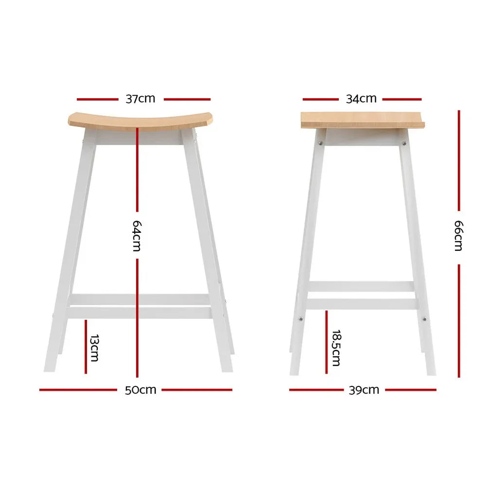 Artiss 2x Bar Stools Wooden Chairs Oak - Mekamart Australia