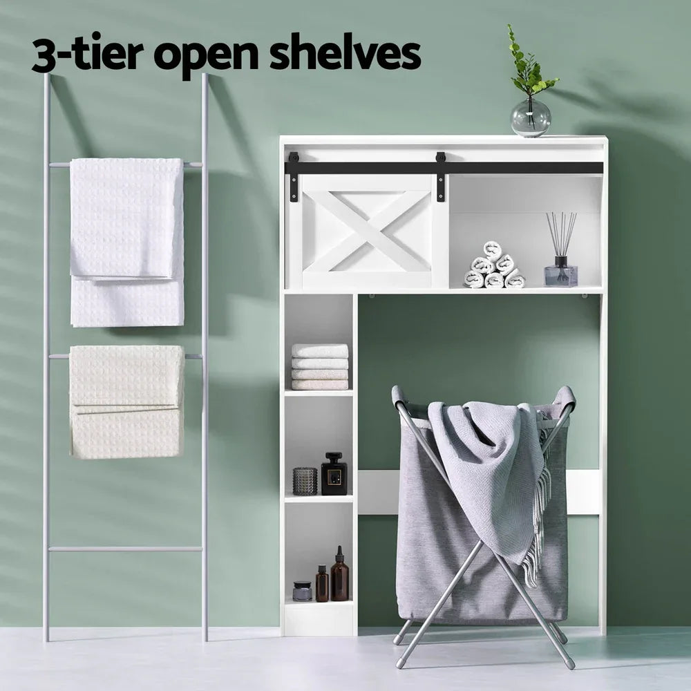 Artiss Bathroom Cabinet Over the Toilet Storage Organiser Laundry Shelf 128cm - Mekamart Australia