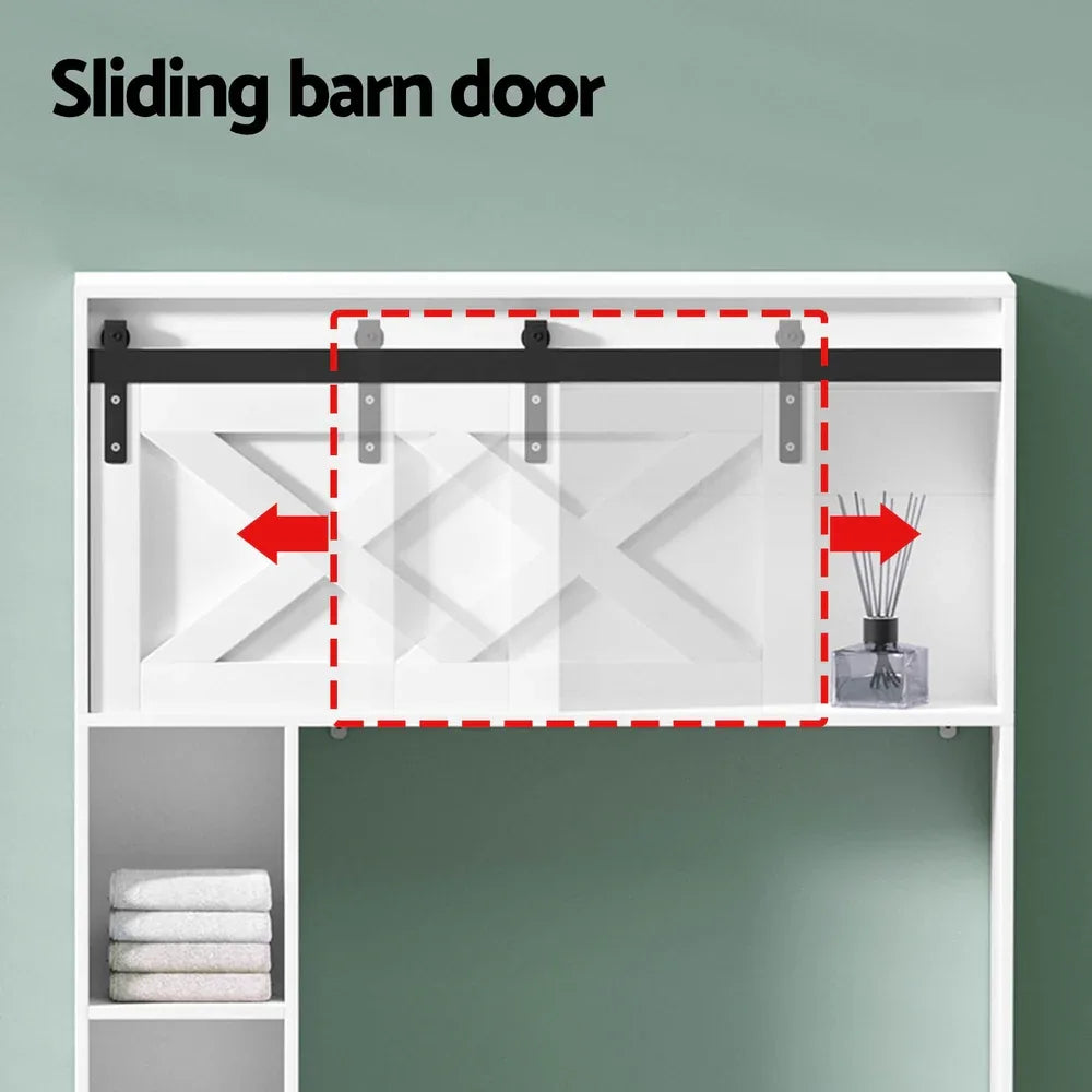 Artiss Bathroom Cabinet Over the Toilet Storage Organiser Laundry Shelf 128cm - Mekamart Australia