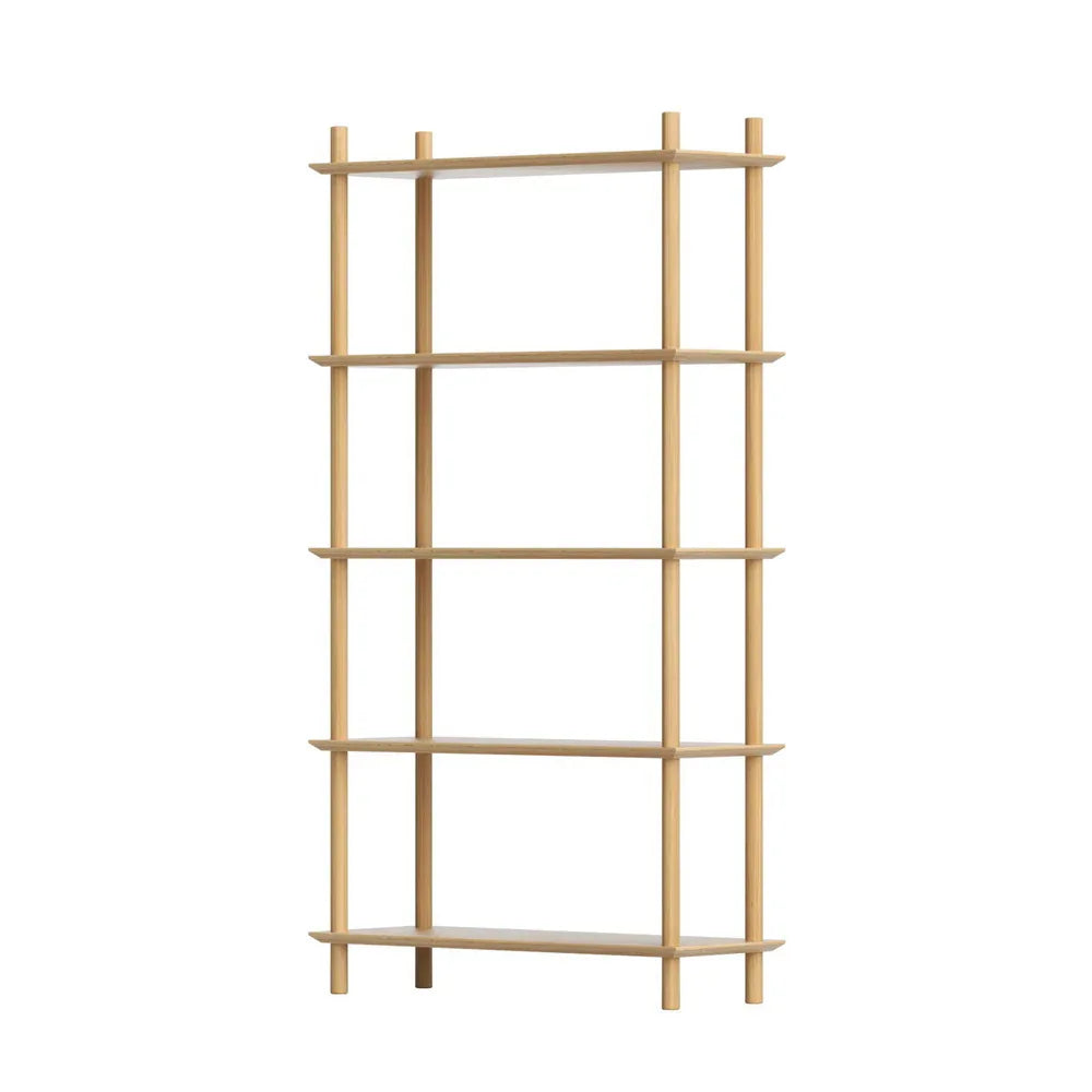 Artiss Bookshelf 5 Tiers Bookcase Display Shelves Wooden Storage Stand Rack Pine - Mekamart Australia
