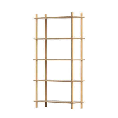 Artiss Bookshelf 5 Tiers Bookcase Display Shelves Wooden Storage Stand Rack Pine - Mekamart Australia