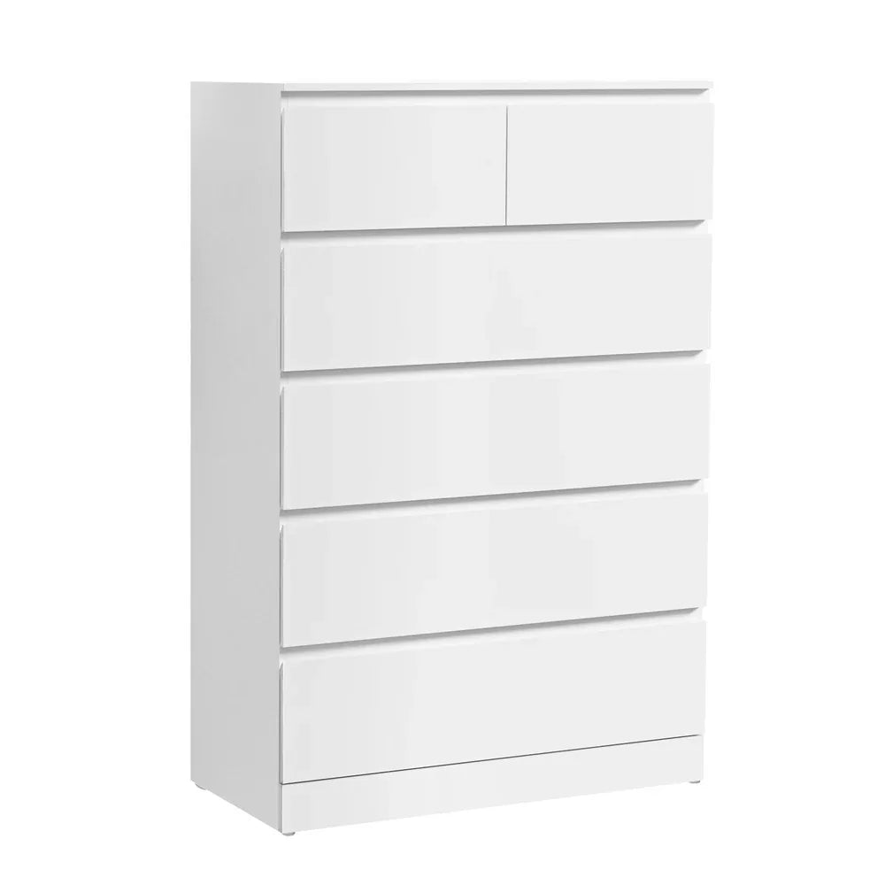 Artiss 6 Chest of Drawers - PEPE White - Mekamart Australia