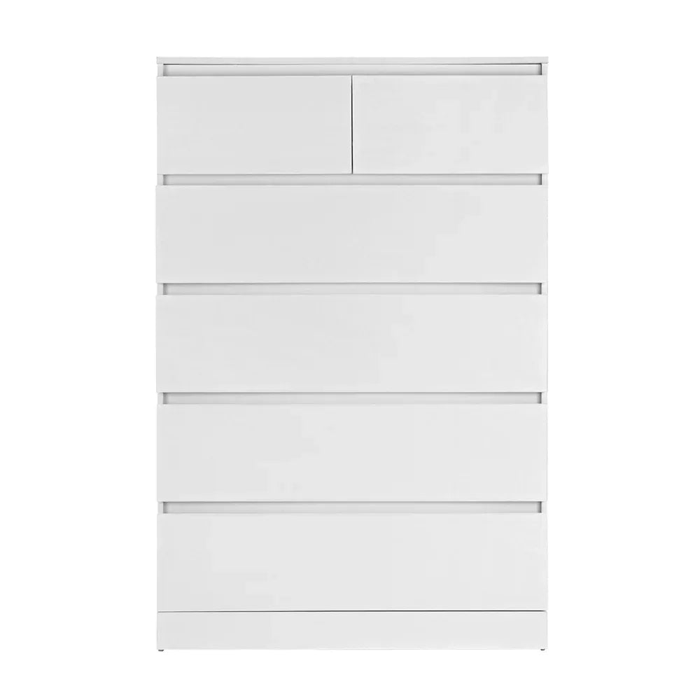 Artiss 6 Chest of Drawers - PEPE White - Mekamart Australia
