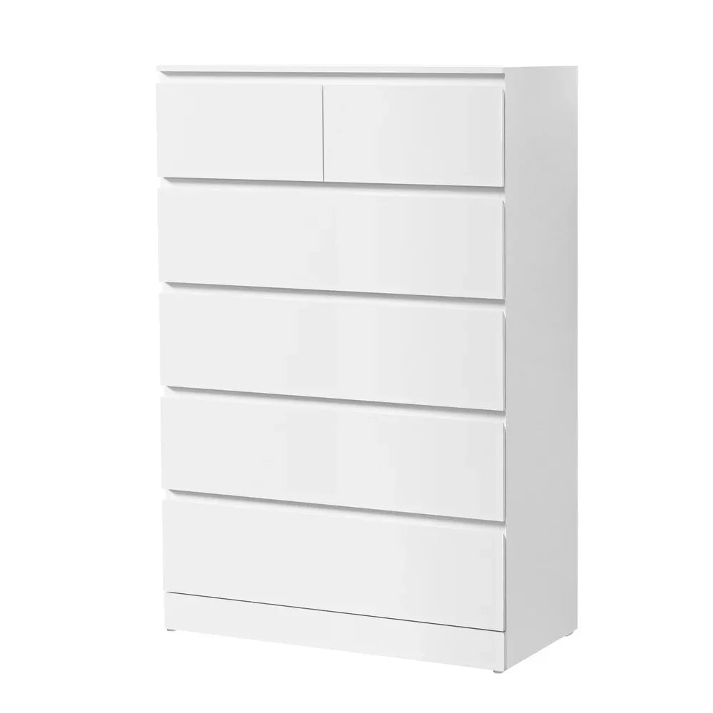 Artiss 6 Chest of Drawers - PEPE White - Mekamart Australia