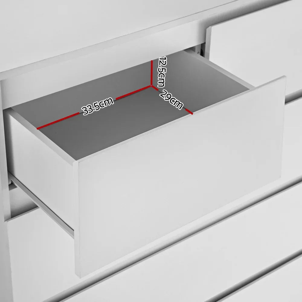 Artiss 6 Chest of Drawers - PEPE White - Mekamart Australia