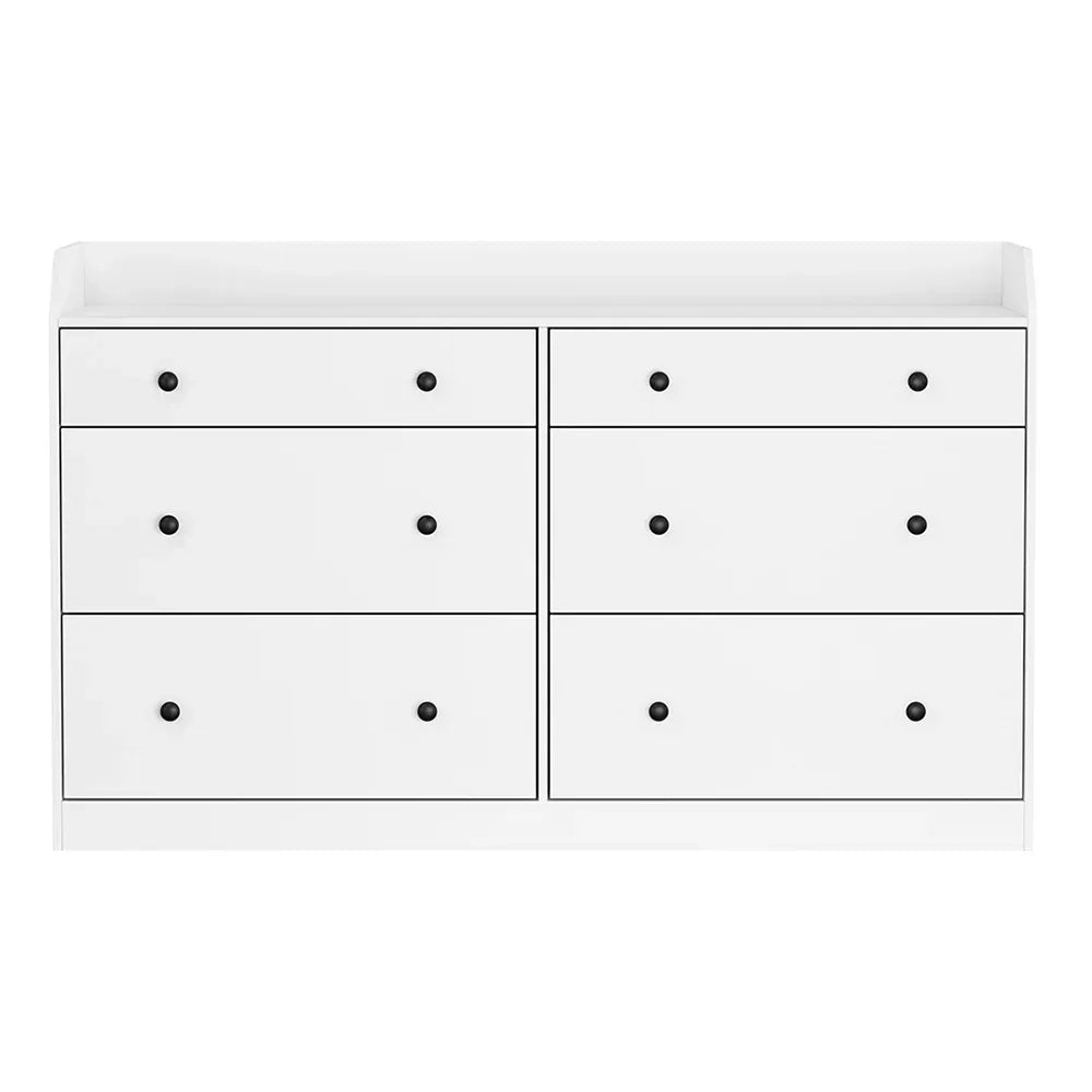 Artiss 6 Chest of Drawers - PETE White - Mekamart Australia