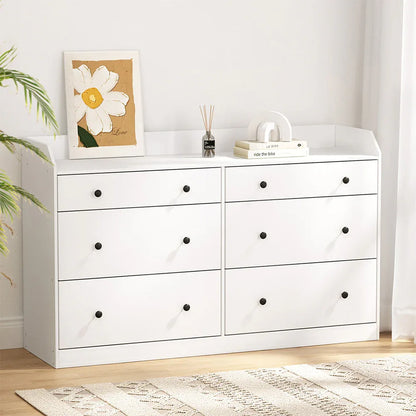 Artiss 6 Chest of Drawers - PETE White - Mekamart Australia