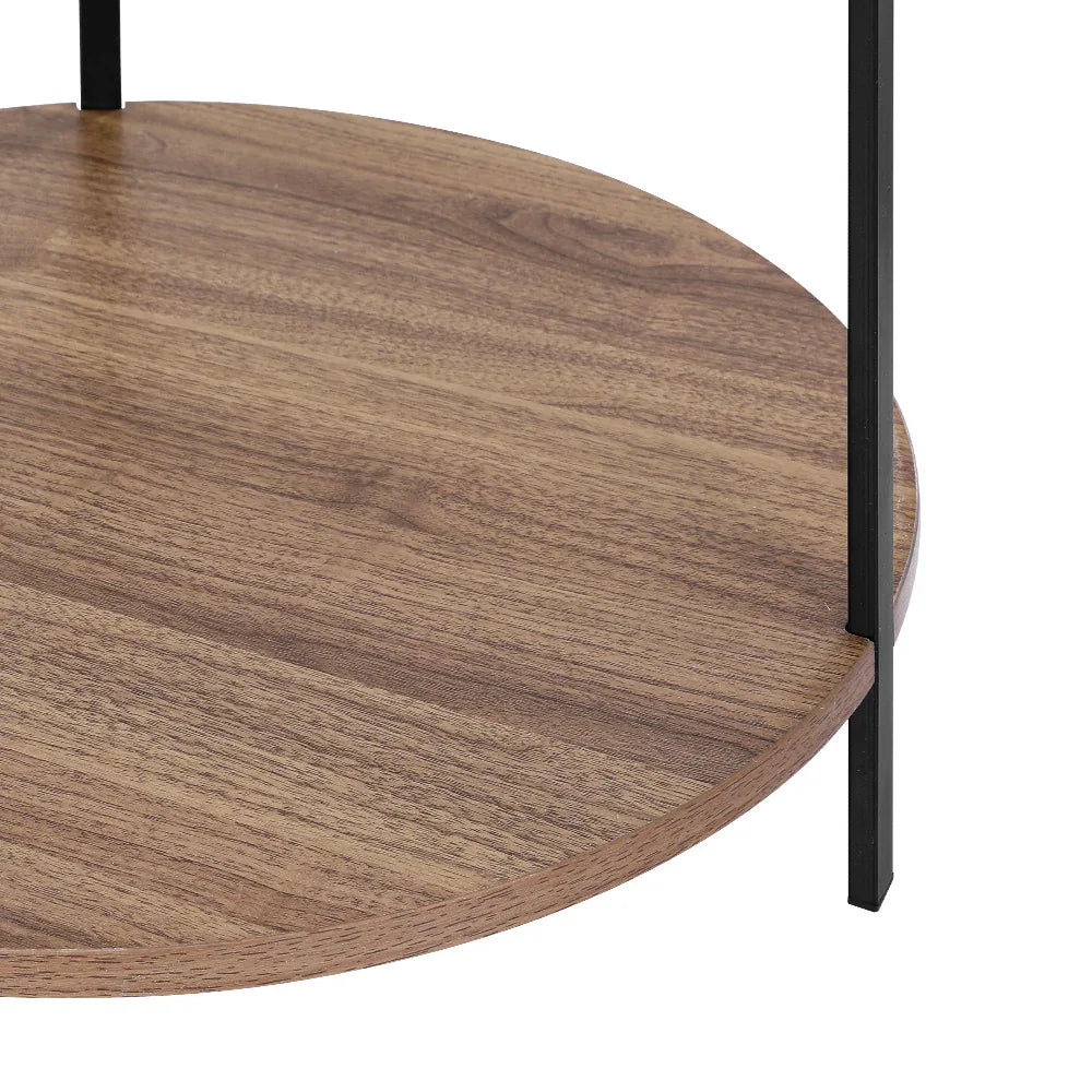 Artiss Coffee Table Side Table Round White Cedric - Mekamart Australia